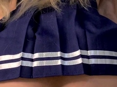 Amateur blonde girlfriend toyed and facialized